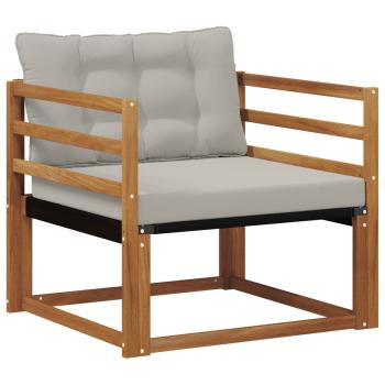 Outdoor-Sofagarnitur Massives Akazienholz und Textilene Natur
