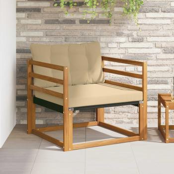 ARDEBO.de - Outdoor-Sofagarnitur Massives Akazienholz und Textilene Natur