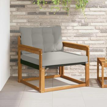 ARDEBO.de - Outdoor-Sofagarnitur Massives Akazienholz und Textilene Natur