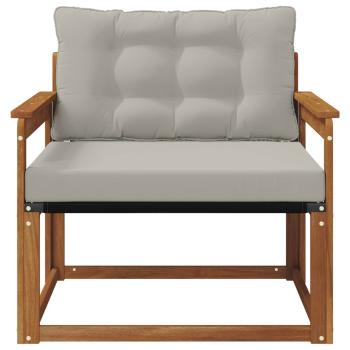 Outdoor-Sofagarnitur Massives Akazienholz und Textilene Natur