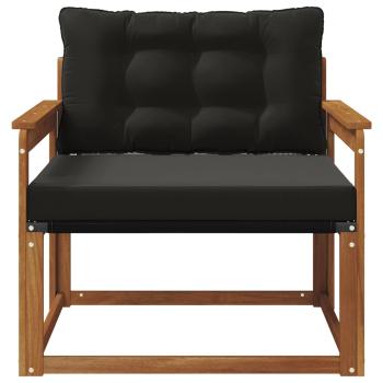 Outdoor-Sofagarnitur Massives Akazienholz und Textilene Natur