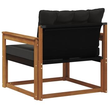 Outdoor-Sofagarnitur Massives Akazienholz und Textilene Natur