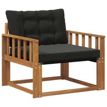 Outdoor-Sofagarnitur Massives Akazienholz und Textilene Natur
