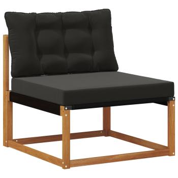 Outdoor-Sofagarnitur Massives Akazienholz und Textilene Natur