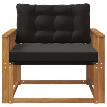 Outdoor-Sofagarnitur Massives Akazienholz und Textilene Natur