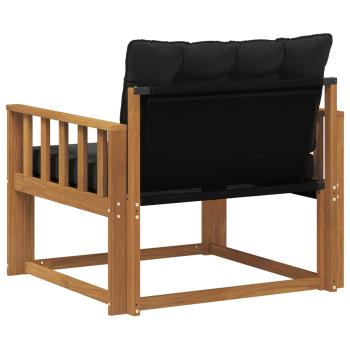 Outdoor-Sofagarnitur Massives Akazienholz und Textilene Natur