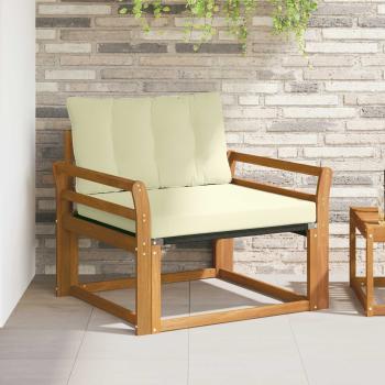 ARDEBO.de - Outdoor-Sofagarnitur Massives Akazienholz und Textilene Natur