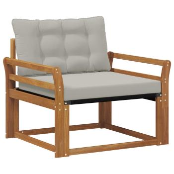 Outdoor-Sofagarnitur Massives Akazienholz und Textilene Natur