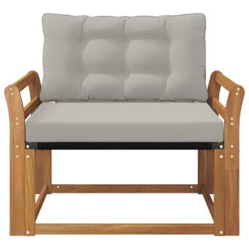 Outdoor-Sofagarnitur Massives Akazienholz und Textilene Natur