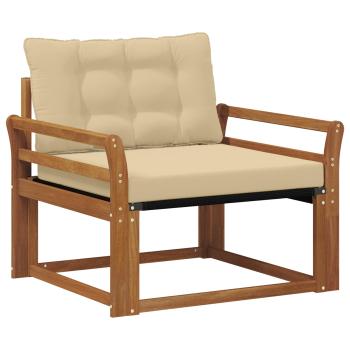 Outdoor-Sofagarnitur Massives Akazienholz und Textilene Natur