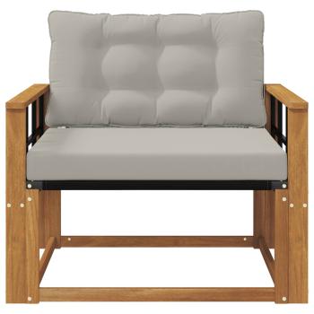 Outdoor-Sofagarnitur Massives Akazienholz und Textilene Natur