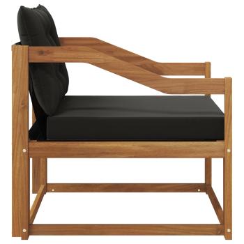 Outdoor-Sofagarnitur Massives Akazienholz und Textilene Natur
