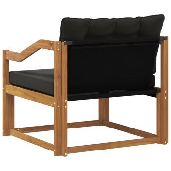 Outdoor-Sofagarnitur Massives Akazienholz und Textilene Natur