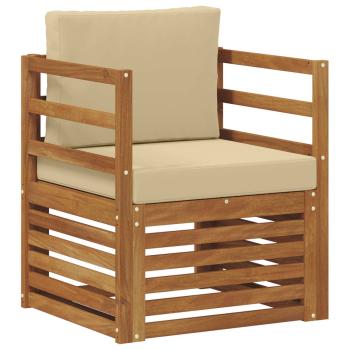 Outdoor-Sofagarnitur Massives Akazienholz und Polyester