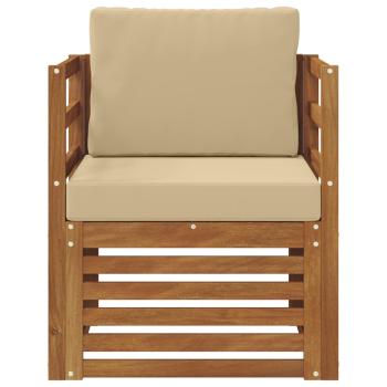 Outdoor-Sofagarnitur Massives Akazienholz und Polyester