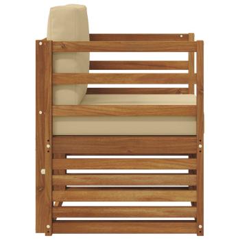 Outdoor-Sofagarnitur Massives Akazienholz und Polyester