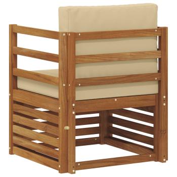Outdoor-Sofagarnitur Massives Akazienholz und Polyester