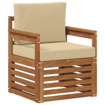 Outdoor-Sofagarnitur Massives Akazienholz und Polyester