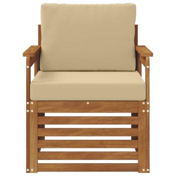 Outdoor-Sofagarnitur Massives Akazienholz und Polyester