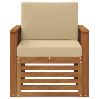 Outdoor-Sofagarnitur Massives Akazienholz und Polyester