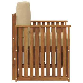 Outdoor-Sofagarnitur Massives Akazienholz und Polyester