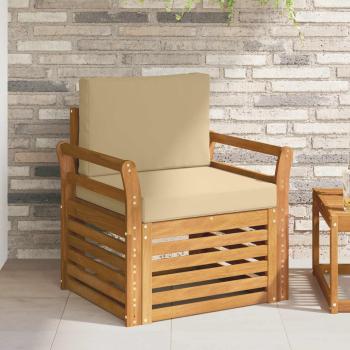 ARDEBO.de - Outdoor-Sofagarnitur Massives Akazienholz und Polyester