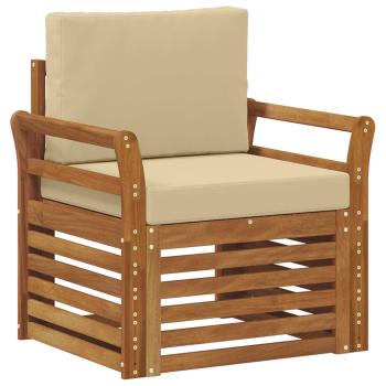 Outdoor-Sofagarnitur Massives Akazienholz und Polyester