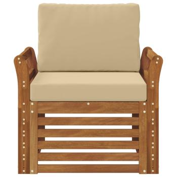 Outdoor-Sofagarnitur Massives Akazienholz und Polyester