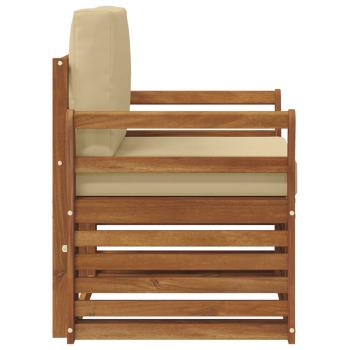 Outdoor-Sofagarnitur Massives Akazienholz und Polyester