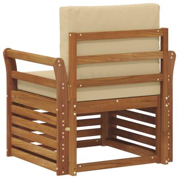 Outdoor-Sofagarnitur Massives Akazienholz und Polyester