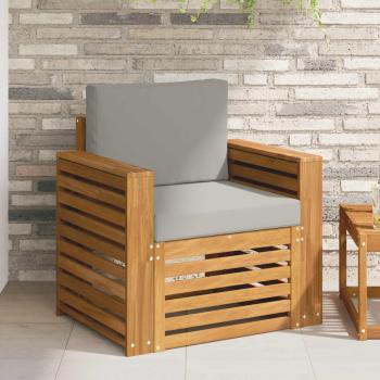 ARDEBO.de - Outdoor-Sofa Massives Akazienholz und Polyester Natur