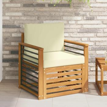 ARDEBO.de - Outdoor-Sofa Massives Akazienholz und Polyester Natur