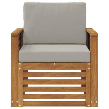Outdoor-Sofa Massives Akazienholz und Polyester Natur