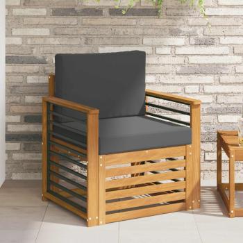 ARDEBO.de - Outdoor-Sofa Massives Akazienholz und Polyester Natur