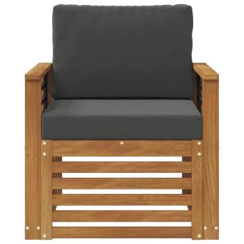 Outdoor-Sofa Massives Akazienholz und Polyester Natur