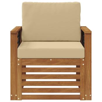 Outdoor-Sofagarnitur Massives Akazienholz und Polyester