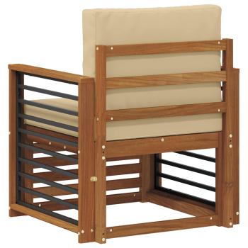 Outdoor-Sofagarnitur Massives Akazienholz und Polyester
