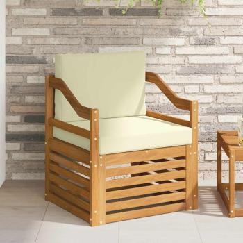 ARDEBO.de - Outdoor-Sofagarnitur Massives Akazienholz und Polyester