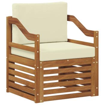 Outdoor-Sofagarnitur Massives Akazienholz und Polyester