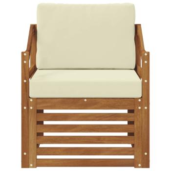 Outdoor-Sofagarnitur Massives Akazienholz und Polyester