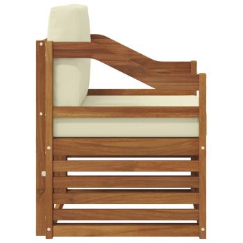 Outdoor-Sofagarnitur Massives Akazienholz und Polyester