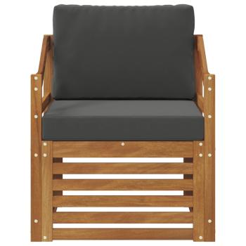 Outdoor-Sofagarnitur Massives Akazienholz und Polyester