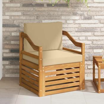 ARDEBO.de - Outdoor-Sofagarnitur Massives Akazienholz und Polyester