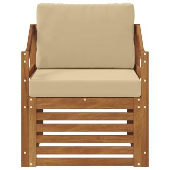 Outdoor-Sofagarnitur Massives Akazienholz und Polyester