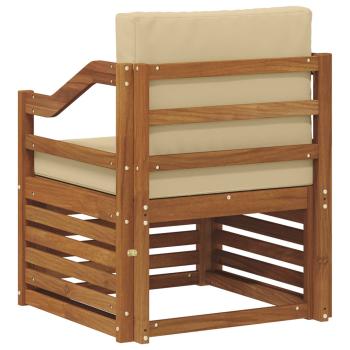 Outdoor-Sofagarnitur Massives Akazienholz und Polyester