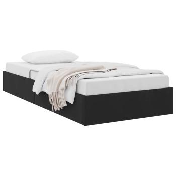 Ottoman Bettgestell mit Speicher Schwarz 100 x 200 cm Samt