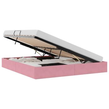 Ottoman Bettgestell Rosa 180 x 200 cm Samt
