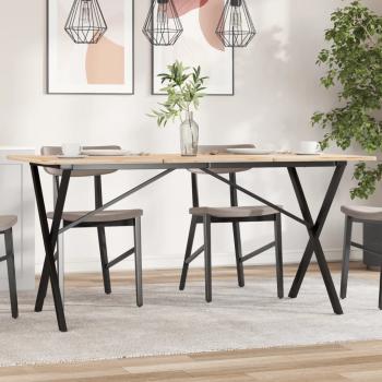 ARDEBO.de - Esstisch-Gestell in X-Form 140x60x73 cm Stahl