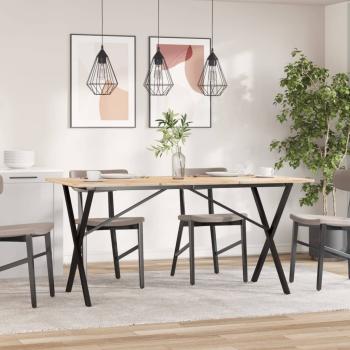 Esstisch-Gestell in X-Form 140x60x73 cm Stahl
