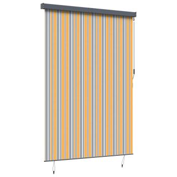 Rollo Gelb und Blau 180 x 250 cm Stoff und Aluminium
